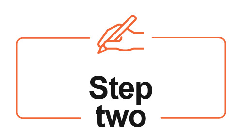 Step two writing process icon